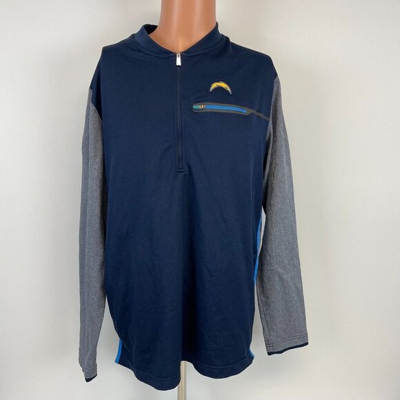 Nike Los Angeles Chargers Half Zip Lightweight Dri Fit Jacket NFL Football L - Picture 2 of 7